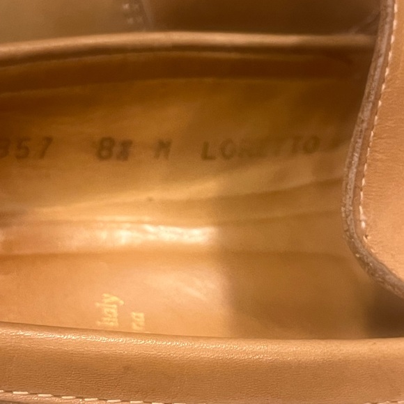 Bruno MAGLI Loafers Tan Smooth Leather  Shoes Size 8.5 M Loretto Italy - Picture 5 of 11